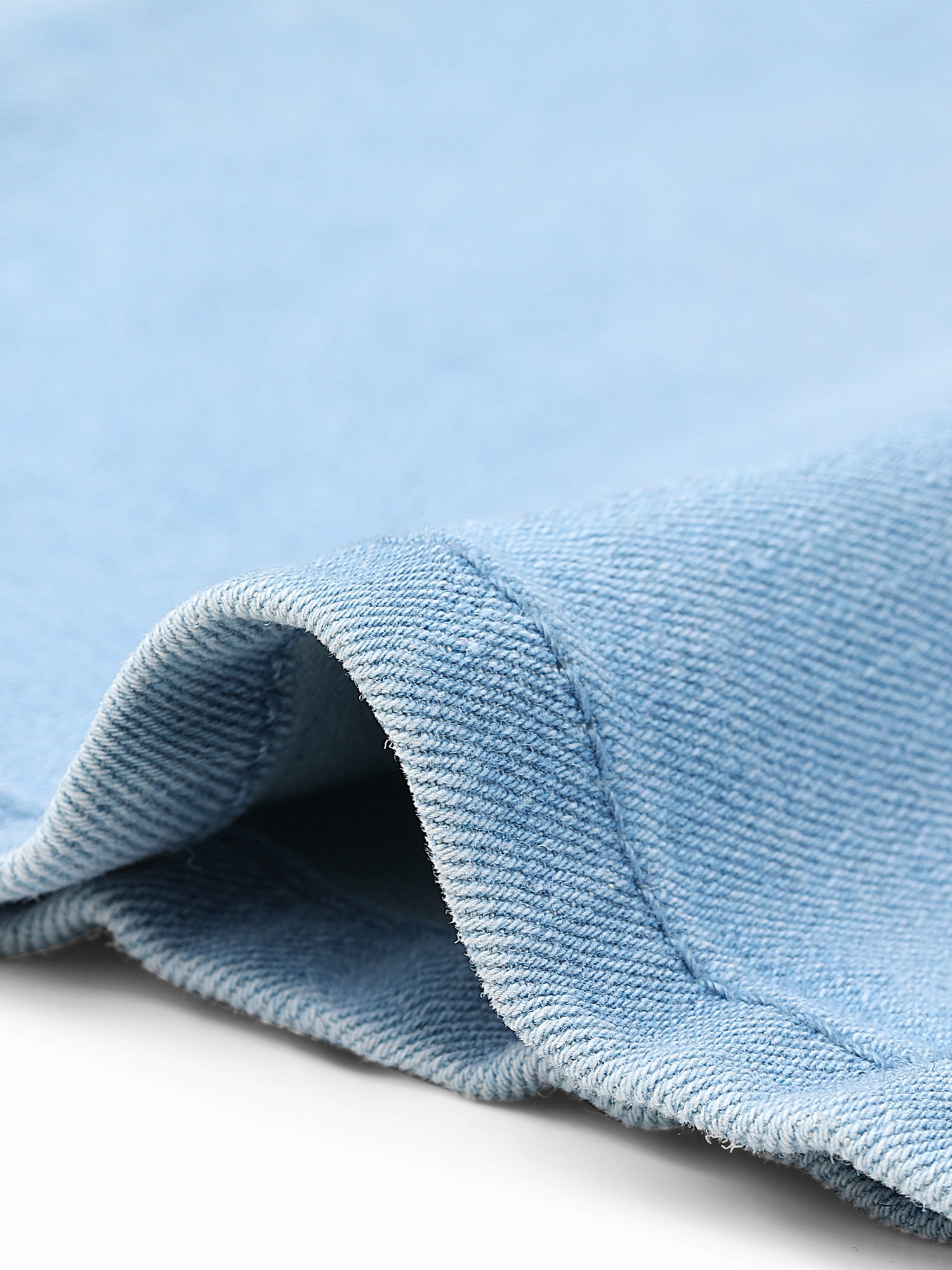 DARING DIVA Women's Back Slit Stretchy Below Knee Length Jean Skirt XL Light Blue