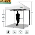thumbnail image 4 of COBIZI 6.6x6.6 FT Heavy Duty Pop Up Canopy Tent, Thickened Steel Frame, Waterproof Windproof UPF 50+, Outdoor Camping BBQ Market Canopy, Stakes Sandbags Ropes Carry Bag Included, White, 4 of 9