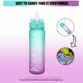 thumbnail image 5 of Oldley Leak-Proof 17 oz Purple Solid Print Motivational Tritan Kid Water Bottle with Straw Lid  For Girls, 5 of 6