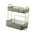 thumbnail image 5 of Desktop Sundries Storage Box Bathroom Organizer Container Skincare Holder Perfume Makeup Organizer Large Capacity for Vanity Countertop Desk Green, 5 of 8