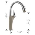 thumbnail image 2 of Artona Pull-Down Dual-Spray Kitchen Faucet - PVD Steel/Truffle, 2 of 2