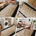 thumbnail image 5 of Brown Geometric Area Rugs 3'x5', Washable Small Throw Rugs for Living Room Bedroom, Modern Abstract Art Ombre Indoor Outdoor Rug Non-Slip Low Pile Carpet Runner Reversible Floor Mats, 5 of 8