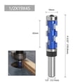 thumbnail image 2 of 12mm 1/2" Shank Double Bearing Spiral Flush Trim Router Bit Milling Cutter Engraving Machine Router Bit Set , High Precision, 2 of 4
