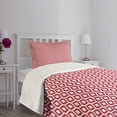 thumbnail image 5 of Ambesonne Ikat Quilted Bedspread Set 2 Pcs, Curved Lines Traditional, Twin Size, Maroon White, 5 of 6