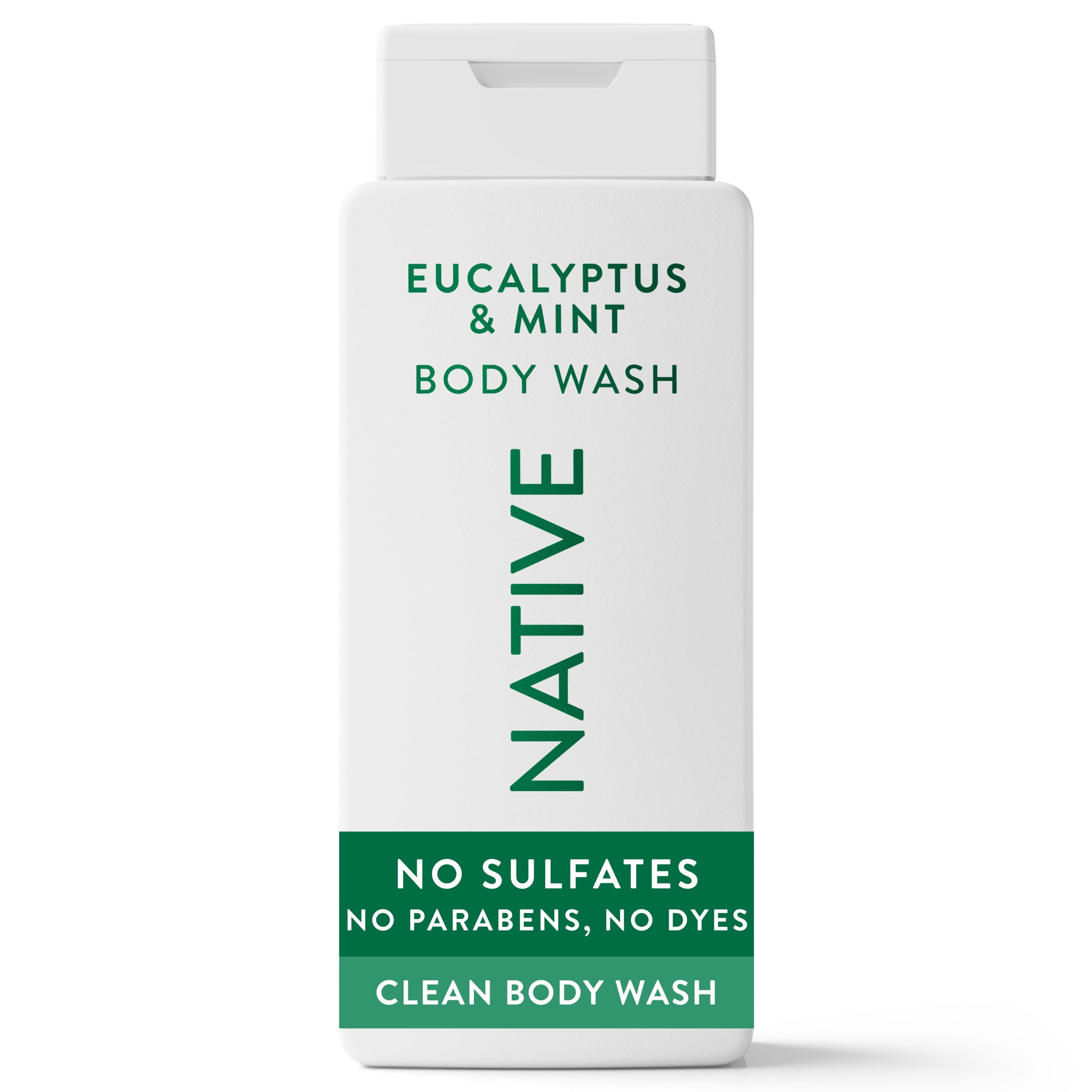 (6 pack) Native Body Wash for Women & Men, Sulfate Free, Eucalypts & Mint, 18 fl oz