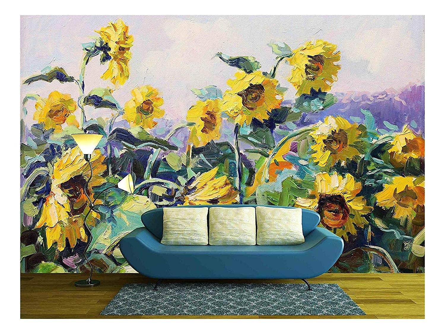 Wall26 Sunflower Peel & Stick Wallpaper, 66"x96" - Walmart.com