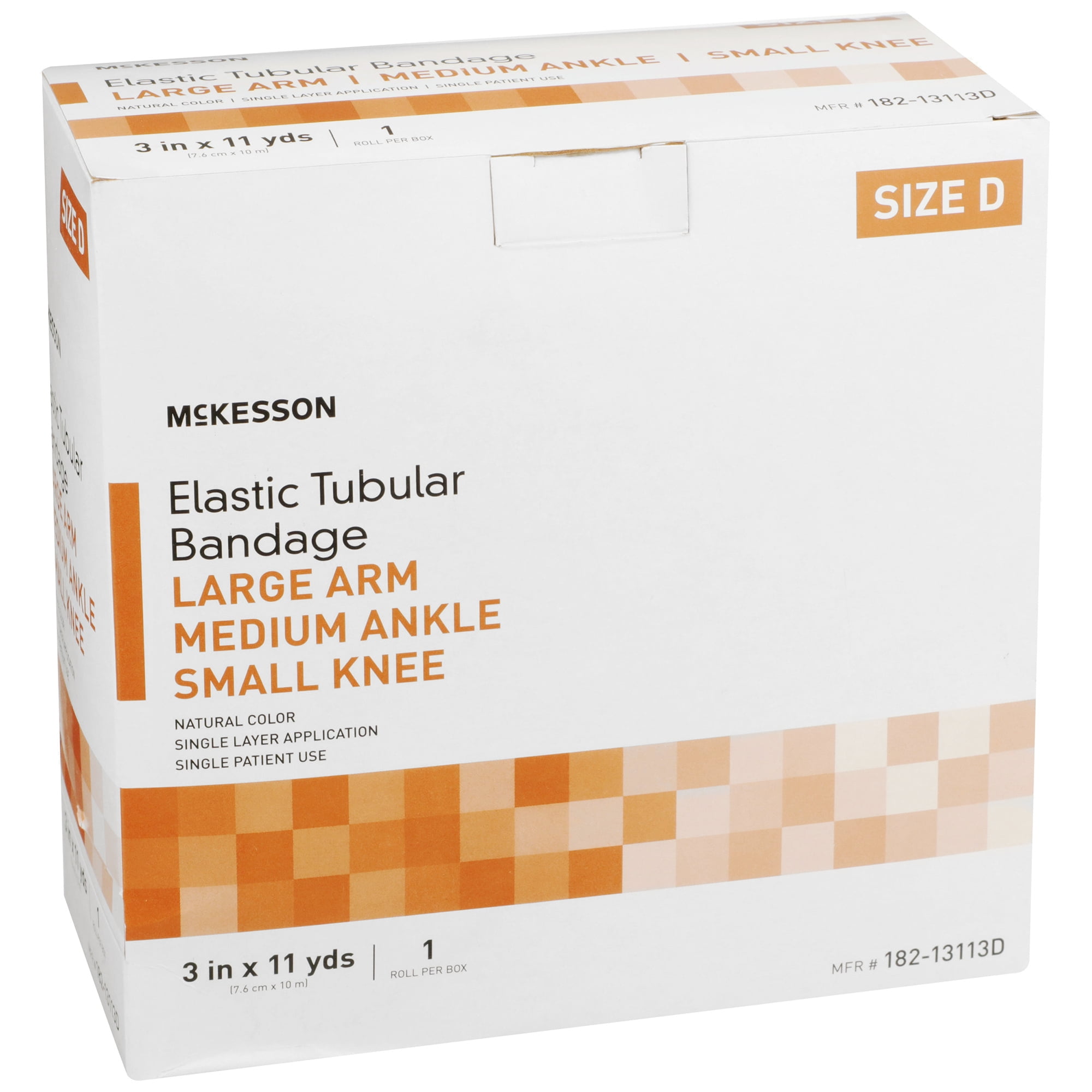 McKesson Tubular Elastic Bandage, 3 in. x 11 yds., Size D, 1 Count, 1 Pack