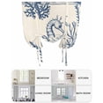 thumbnail image 6 of Navy Blue Seahorse Coastal Tie Up Curtains for Window, Thermal Insulated Balloon Shade Adjustable Rod Pocket Curtains Valance Panels for Kitchen Bathroom Cafe 42 x 54 Beach Botanical Vintage, 6 of 6