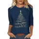 thumbnail image 4 of Neewe Womens Crewneck Long Sleeve Tops MXsual Dots Fall Christmas 2025 Tshirts Shirts, 4 of 4