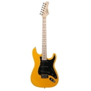 Leadrop Glarry GST Stylish Electric Guitar Kit with Black Pickguard Orange
