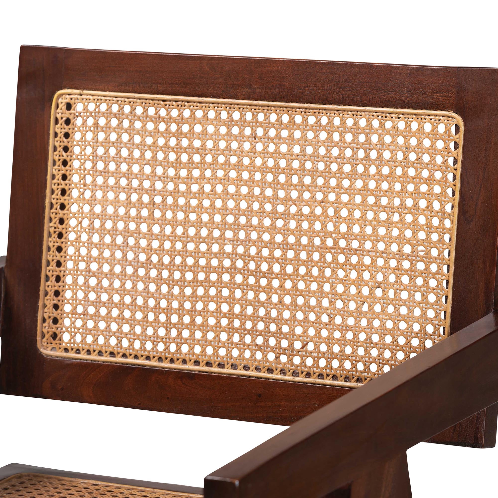 bali & pari Kresna Boho Counter Stool, Counter Height, Set of 2, Dark Walnut Brown