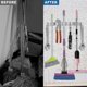 thumbnail image 2 of Wall Mounted Stainless Steel Mop Mop Holder Broom Holder With 4 Clips And 5 Hooks Wall, 2 of 4