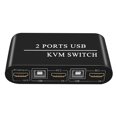thumbnail image 1 of Conmutador Kvm Conmutador KVM HD de 2 puertos Compatible con HDMI USB 4K HD Conmutador divisor de ratón y teclado Tmvgtek Para estrenar, 1 of 3