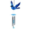 Exhart Large WindyWings Blue Jay Wind Chime, 12 by 24 inches, Plastic