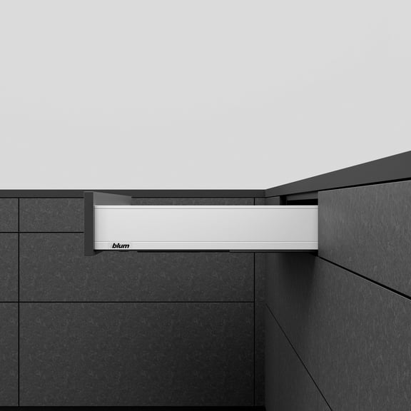 Blum 770M55s0s Legrabox 22" L X 3-9/16" H Full Extension Concealed Drawer System Kit -