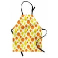 thumbnail image 1 of Tangerine Apron, Pattern of Cheerful Lemon and Orange Floral Backdrop, Unisex Kitchen Bib with Adjustable Neck for Cooking Gardening, Adult Size, Yellow Orange Lime Green, by Ambesonne, 1 of 4