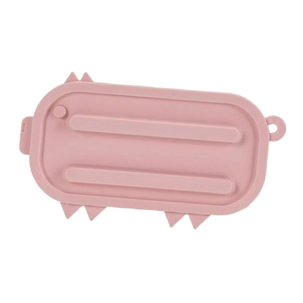 Soporte de tapa de olla de silicona fácil de limpiar con una forma linda para organizar ollas y sartenes. rosa