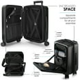 thumbnail image 4 of Virtu 4 Piece Hardshell Exapandable Luggage Set, Spinner Luggage Suitcase Set, Black, 4 of 9