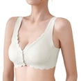 thumbnail image 4 of Womens Daily Solid Sexy Comfortable Open Front Bra Straps Breast Cup Fixed Cup Underwear, 4 of 6
