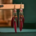 thumbnail image 6 of HOOUN BOHO Womens Earrings Vintage Feather Tassel Earings Drop Fashion Jewelry Gifts-multicolor, 6 of 8