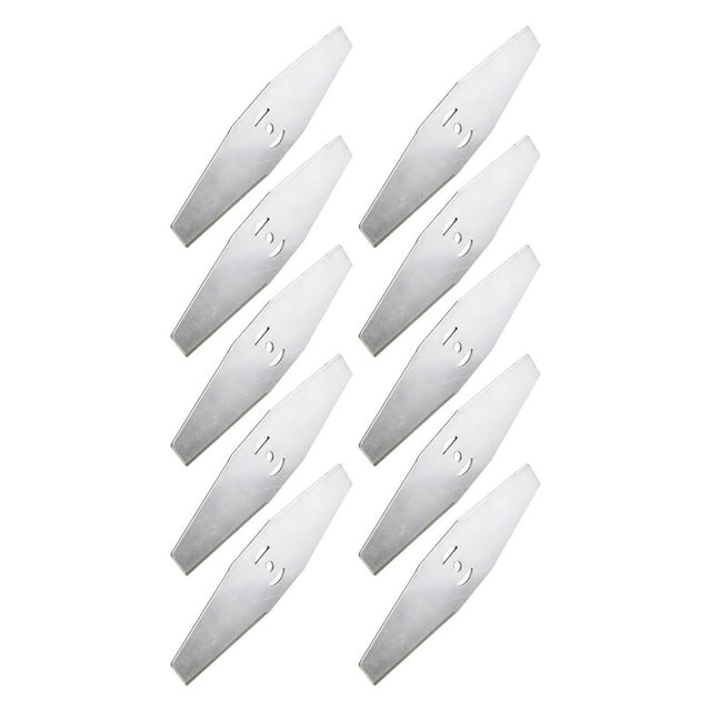 DOLITY Electric Mower Attachment Weeds Eater Cutter Blade Strong Sturdy Stainless Steel 10pcs Straight