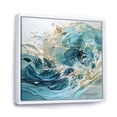 thumbnail image 2 of Designart "Liquid Wave Art Of Ocean Charm" Ocean Floater Framed Wall Art Prints, 2 of 5