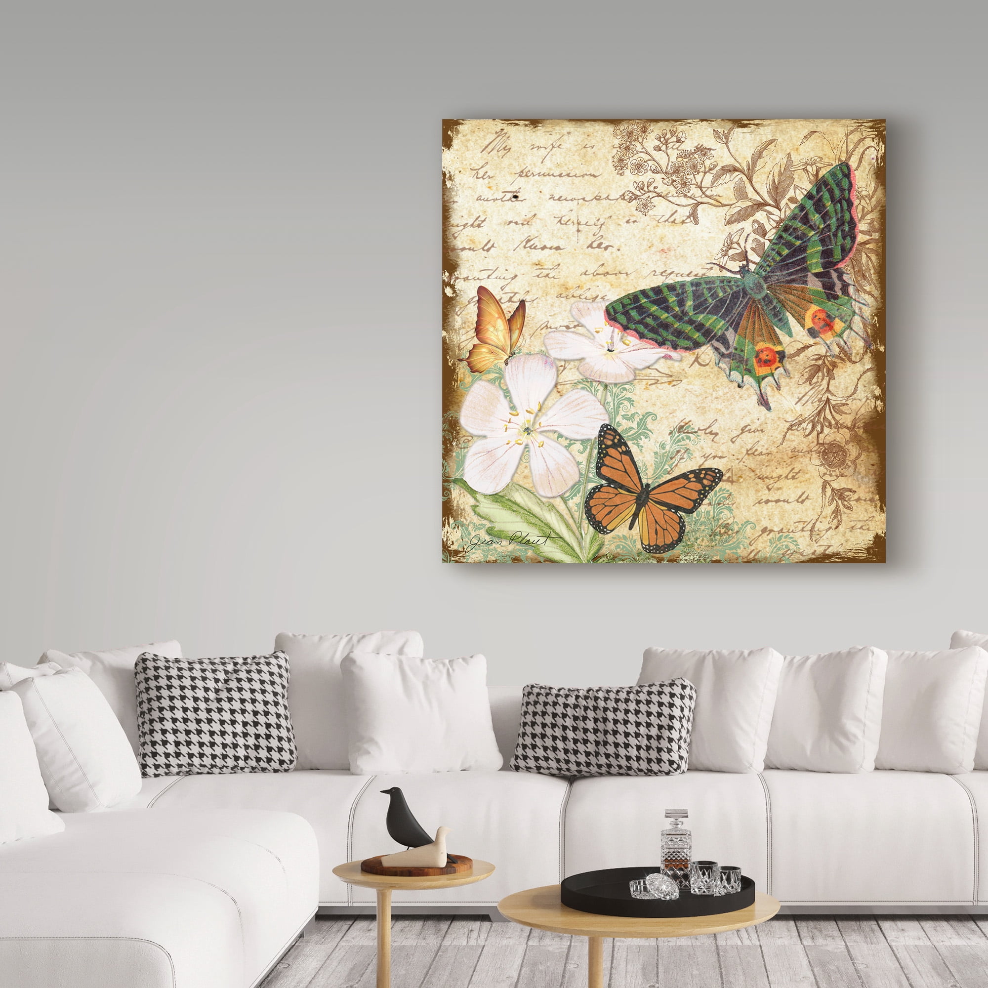 Trademark Fine Art 'Inspirational Butterflies 4' Canvas Art by Jean Plout