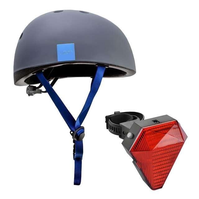 Kit Casco para bicicleta Talla L + Luz recargable JY-3L Lem