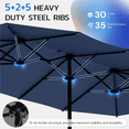 thumbnail image 3 of AECOJOY Parasol de Patio Double Face de 15 Pi Grand Parasol d'Extérieur - Bleu Marine, 3 of 8