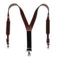 thumbnail image 1 of 3 D Belt Company Men's Leather Hand Tooled Tan Suspenders, 1 of 4