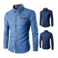 thumbnail image 3 of Camisa De Manga Larga De Impresión De Hombres Vaquero, 3 of 6