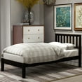 thumbnail image 2 of Topcobe Classic Pine Wood Platform Bed, Twin, Espresso, 2 of 5