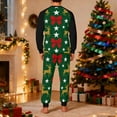 thumbnail image 4 of Mens Holiday Pajama Set,Snowflake Print Long Sleeve Shirt with Pants Relaxed Fit Sleepwear Cozy Nightwear Lightweight Pjs Family Matching Set, 4 of 5