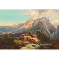 thumbnail image 3 of Josef Thoma 14x11 Black Modern Framed Museum Art Print Titled - Muhle in the Mountains, 3 of 5