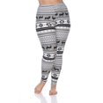 thumbnail image 1 of Plus Leggings Imprimés, Gris & Blanc - Taille Unique, 1 of 1
