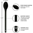 thumbnail image 2 of Juego de cucharas de cocina antiadherentes de silicona, juego de cucharas de cocina resistentes al calor, sin BPA, de 2 piezas, para revolver, recoger y mezclar, 2 of 6