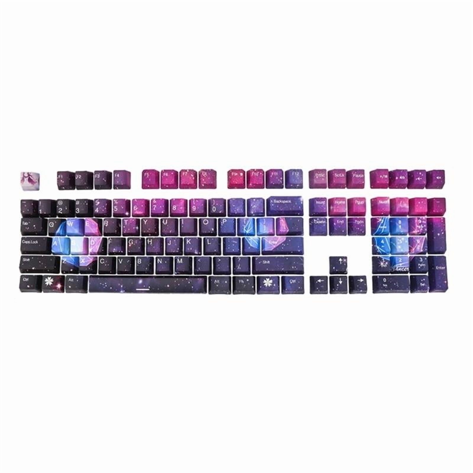 108 Keys PBT Keycaps Novelty Starry Sky Keycaps Dye Sublimation OEM Profile ForM Switch DZ60 61 SK61 Mechanical Keypad