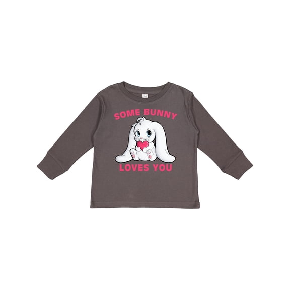 Inktastic some bunny loves you Boys or Girls Long Sleeve Toddler T-Shirt