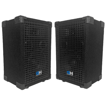 GH6L - Pair of Passive 6 Inch 2-Way PA/DJ Loudspeaker Cabinets - 400 Watt each Full Range PA/DJ Band Live Sound Speaker