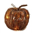 thumbnail image 3 of Rattan Lighted Pumpkin - Harvest Halloween Decor for Tabletops, Mantles - Small, 3 of 6
