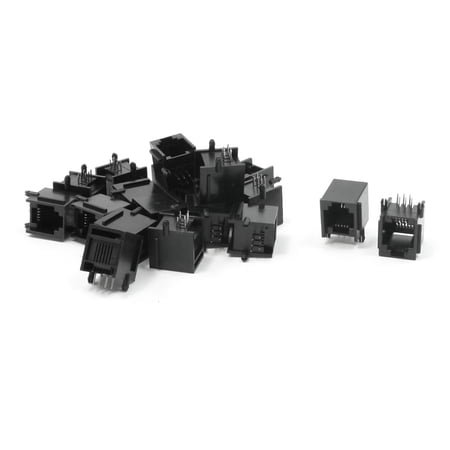 Unique Bargains 19 x Black RJ12 6P6C Modular Network LAN Ethernet PCB Connector price history on PriceWatchPro