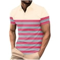 thumbnail image 2 of Blusa y camisa de manga corta con cuello vuelto para hombre, blusa de manga larga con solapa y botones estampados, blusa de poliéster para hombre, 2 of 2