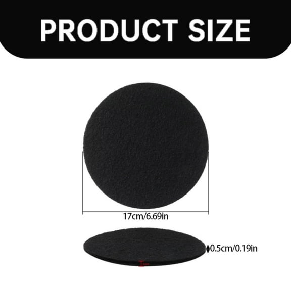 12 Clearance! 12Pcs 6.7Inch Round Filters for Kitchen Compost Pail Replacement Filter Countertop Home Bucket Sets Black