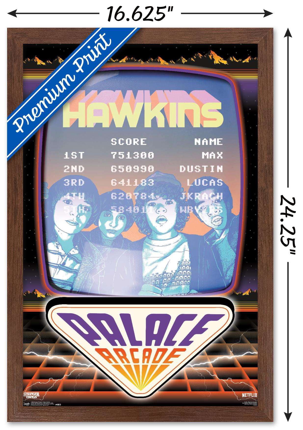 Netflix Stranger Things: Season 2 - Palace Arcade Wall Poster, 14.725" x 22.375", Framed