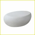 thumbnail image 5 of Vintage Matte Rocks Fiberglass Coffee Table, 43.31'' No Assembly, Easy-Clean Round Edges for Living Room, 5 of 11