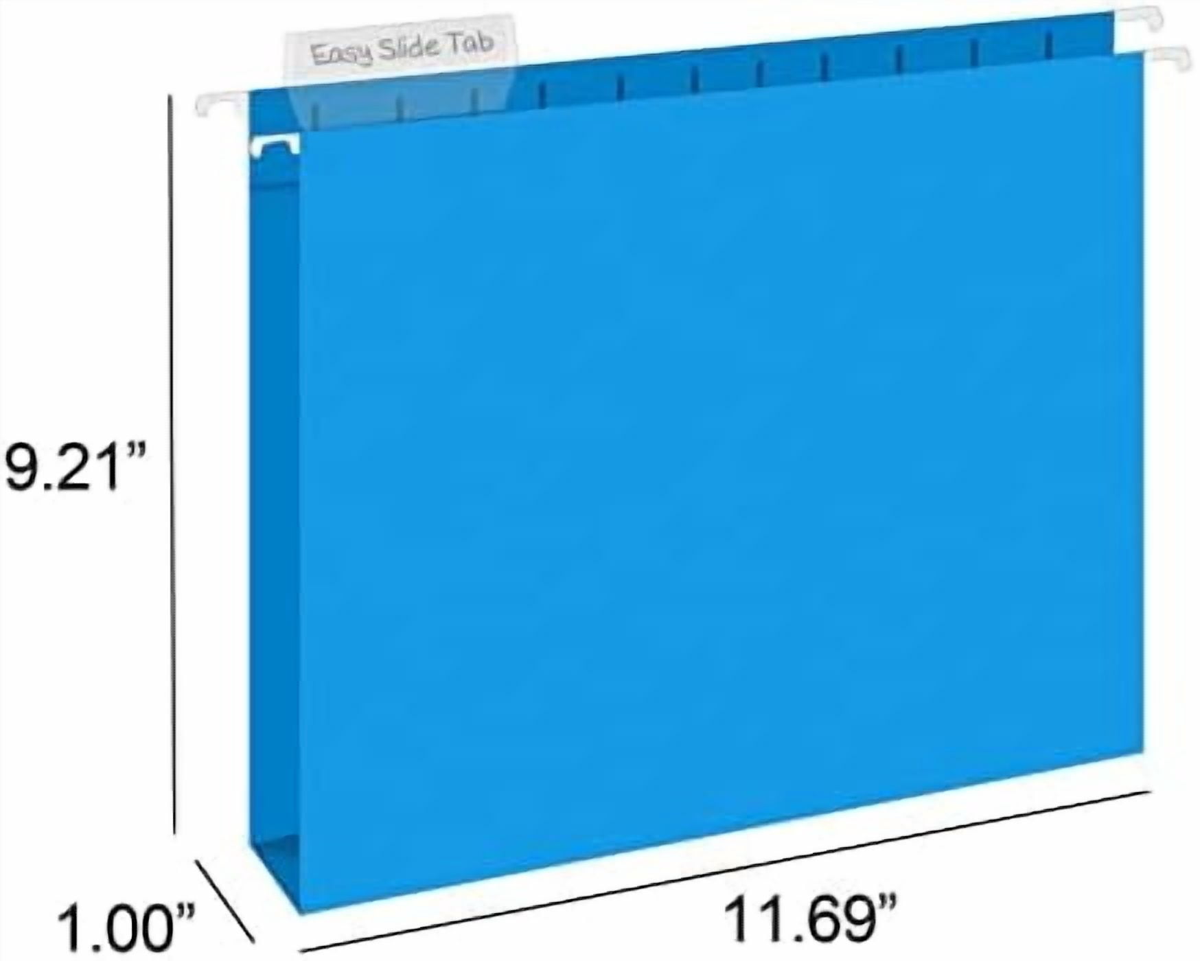 Extra Capacity Hanging File Folders, 30 Pack Reinforced Letter Size Hanging Folders with Heavy Duty 1 Inch Expansion, Designed for Bulky Files, Medical Charts, Assorted Colors