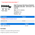 thumbnail image 2 of Right Passenger Side Exhaust Manifold - Compatible with 2004 - 2010 Ford F-150 5.4L V8 2005 2006 2007 2008 2009, 2 of 2