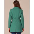 thumbnail image 4 of Abrigo De Invierno Medio Largo Con SolaY Doble BotonaduPaMujer Verde M, 4 of 6