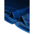 thumbnail image 5 of INSPIRE CHIC Women's Satin Pajama Set Short Sleeve Button Down Top & Capri Pants 2 Piece Loungewear Sleepwear L Dark Blue, 5 of 6