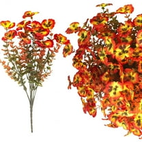 KMMYS Artificial Fall Flowers for Decoration, Faux Silk Pumpkin-colored Floral Stems, Perfect for Thanksgiving and Autumn Decor, Realistic Plastic Blooms, Allergy-Friendly Home Accents